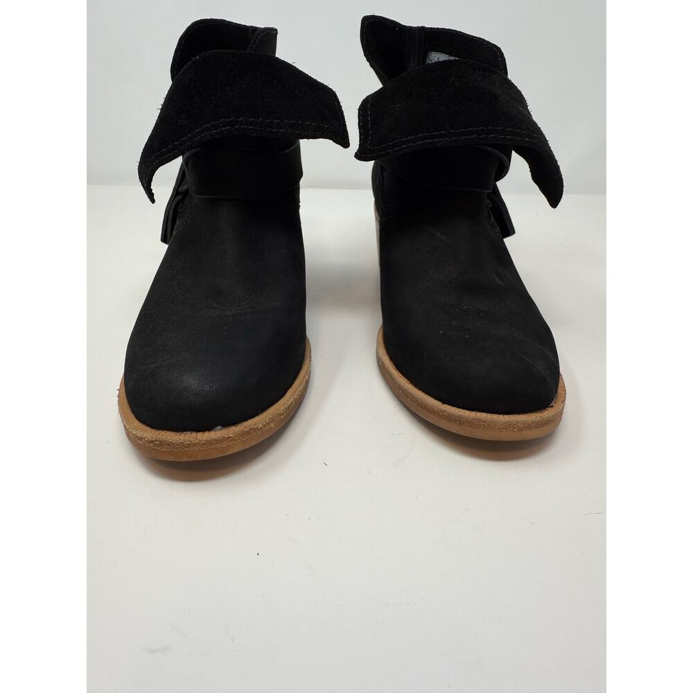 Ugg Elora Ankle Boots Women's 6 Black Suede Nubuck Leather Preppy Lux Designer - Picture 9 of 16